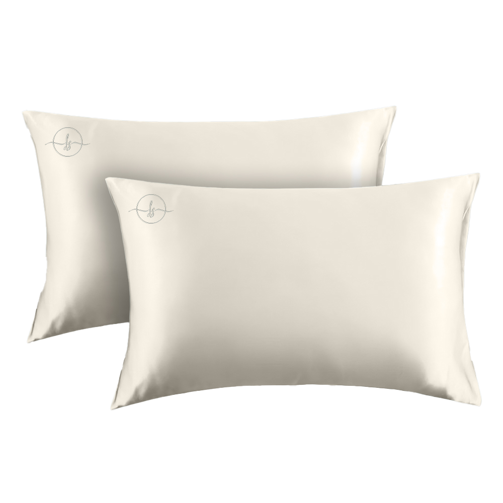 Double Silk Pillow Case Ivory White
