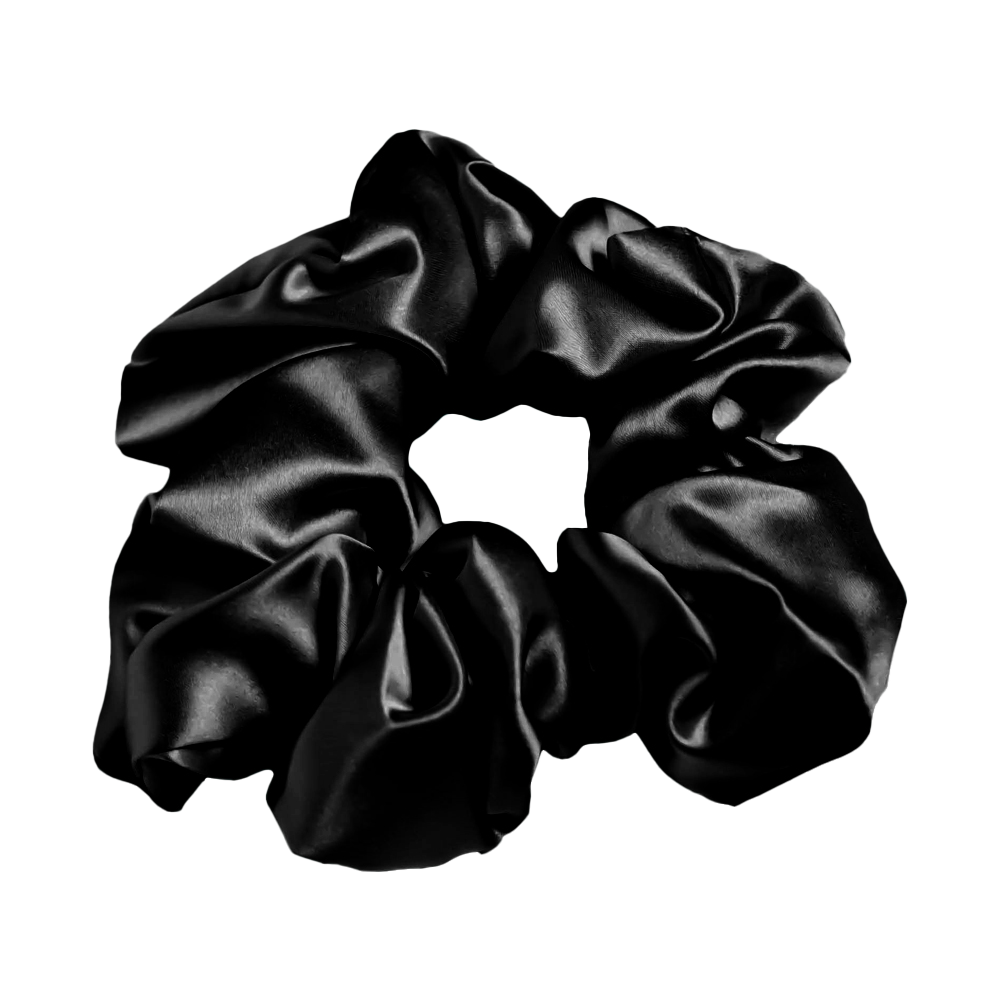 Single Medium Black Scrunchie