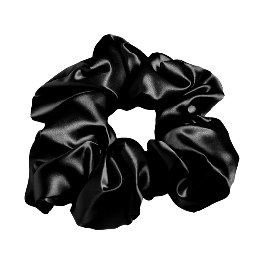 Single Medium Black Scrunchie